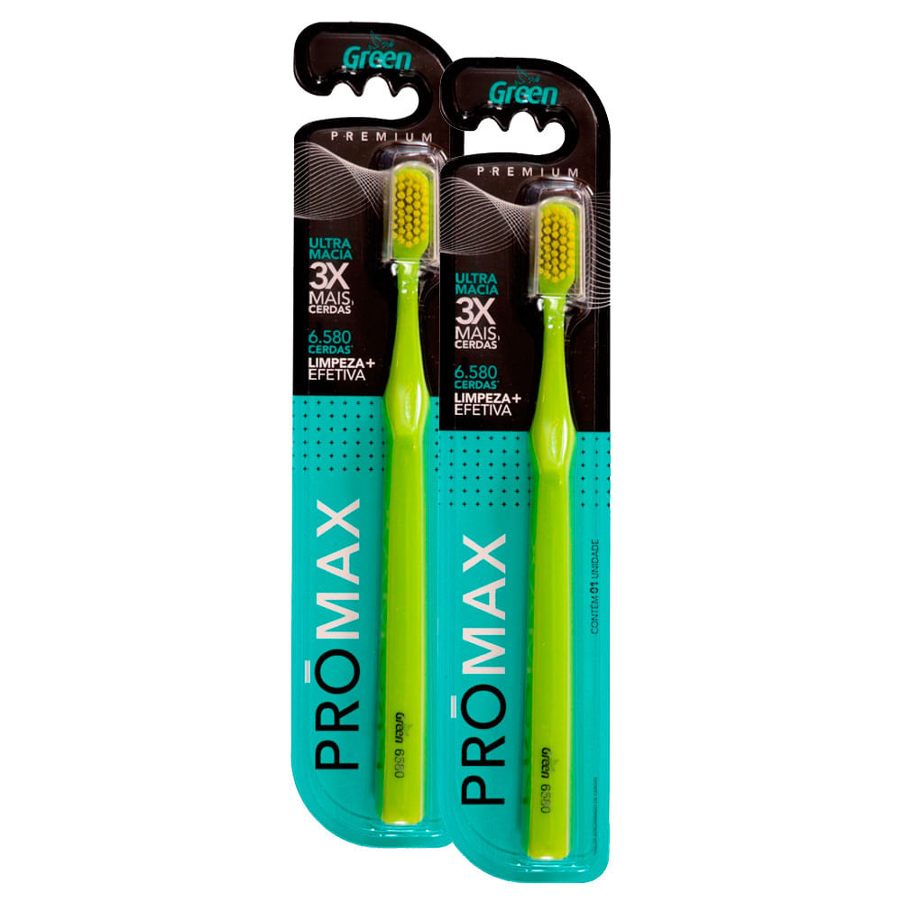 Kit 2 Escova Dental Green Promax Ultra Macia Cores Sortidas 1 Unidade em Oferta na Shopee