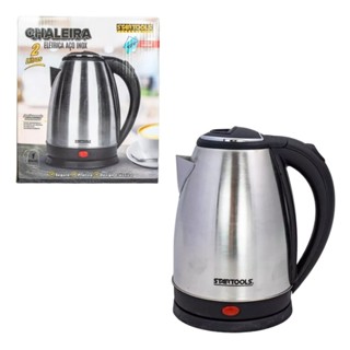 Chaleira elétrica inox com desligamento automático Jarra 1,8L 110v em Oferta na Shopee