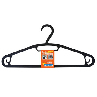 Cabide Plástico Adulto Preto 10 Peças - ANTARES em Oferta na Shopee