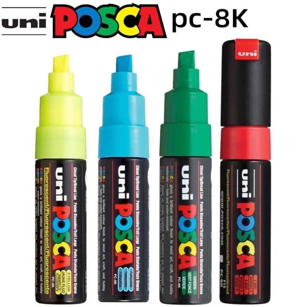 Conjunto De Cores De Marcadores Uni Posca PC-8K À Prova D'água E Em Camadas Após Secagem Kit De Canetas De Desenho De Gr