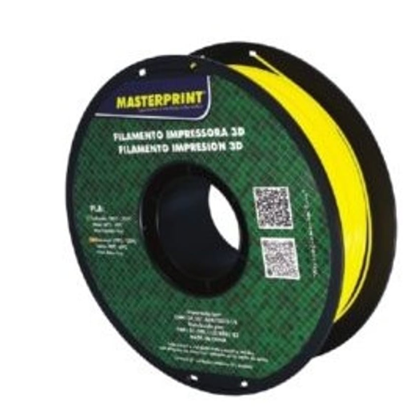 FILAMENTO 3D - PLA AMARELO - ROLO 1KG (1.75MM) DER 5 - MP