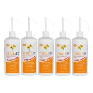 Kit 5x Óleo De Girassol Dermaex Age Escaras Feridas 100ml em Oferta na Shopee