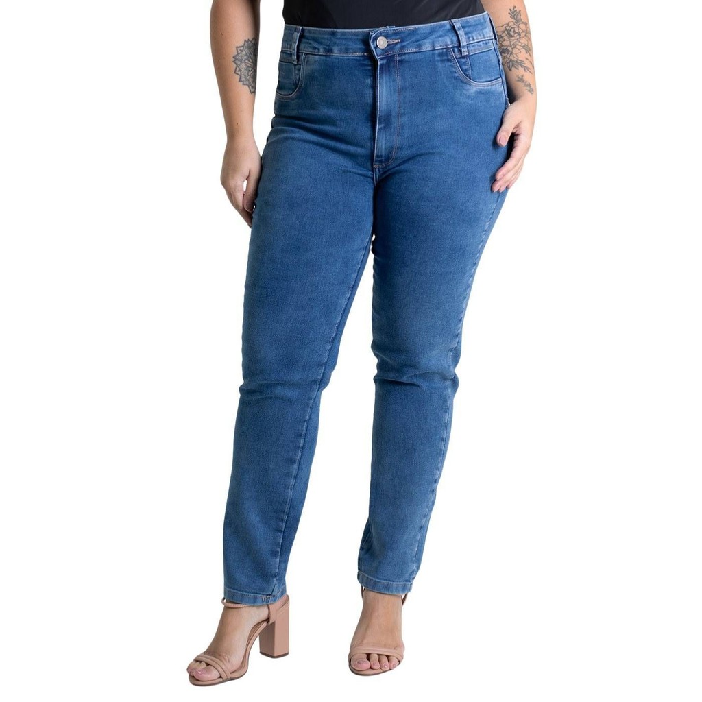 Calça Jeans Sawary Cigarrete Plus Size - 279392