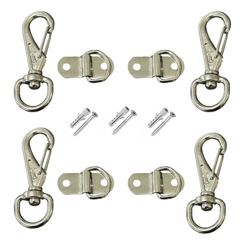 Kit 4 Mosquetão 4 Pitao C/ Argola Chão Trava Cortina Toldo em Oferta na Shopee