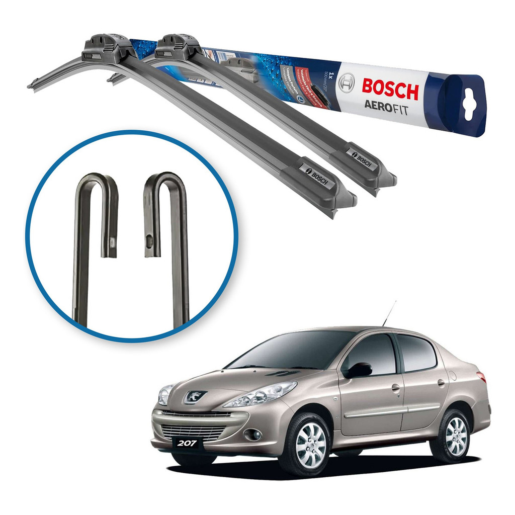 Palheta Limpador Chuva Parabrisa Bosch Peugeot 207 Sedan 2008 A 2015 em Oferta na Shopee