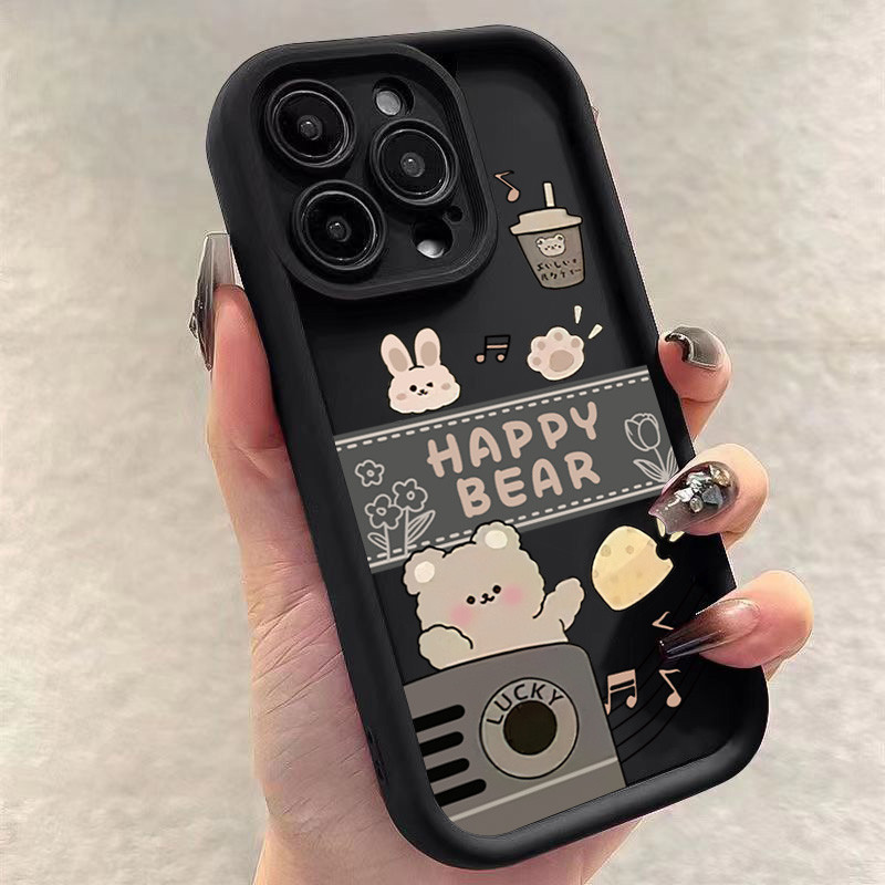 Bonito Leite Chá Urso Caso De Telefone Para Samsung A15 A35 A25 A05S A05 A54 A24 A16 5G A55 A34 A14 A33 A53 A52 A52S A32