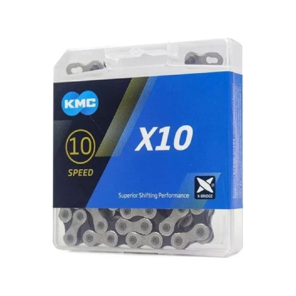 Corrente Kmc X10 Silver Prata 116l 10v 2x10v 3x10v Speed Mtb em Oferta na Shopee