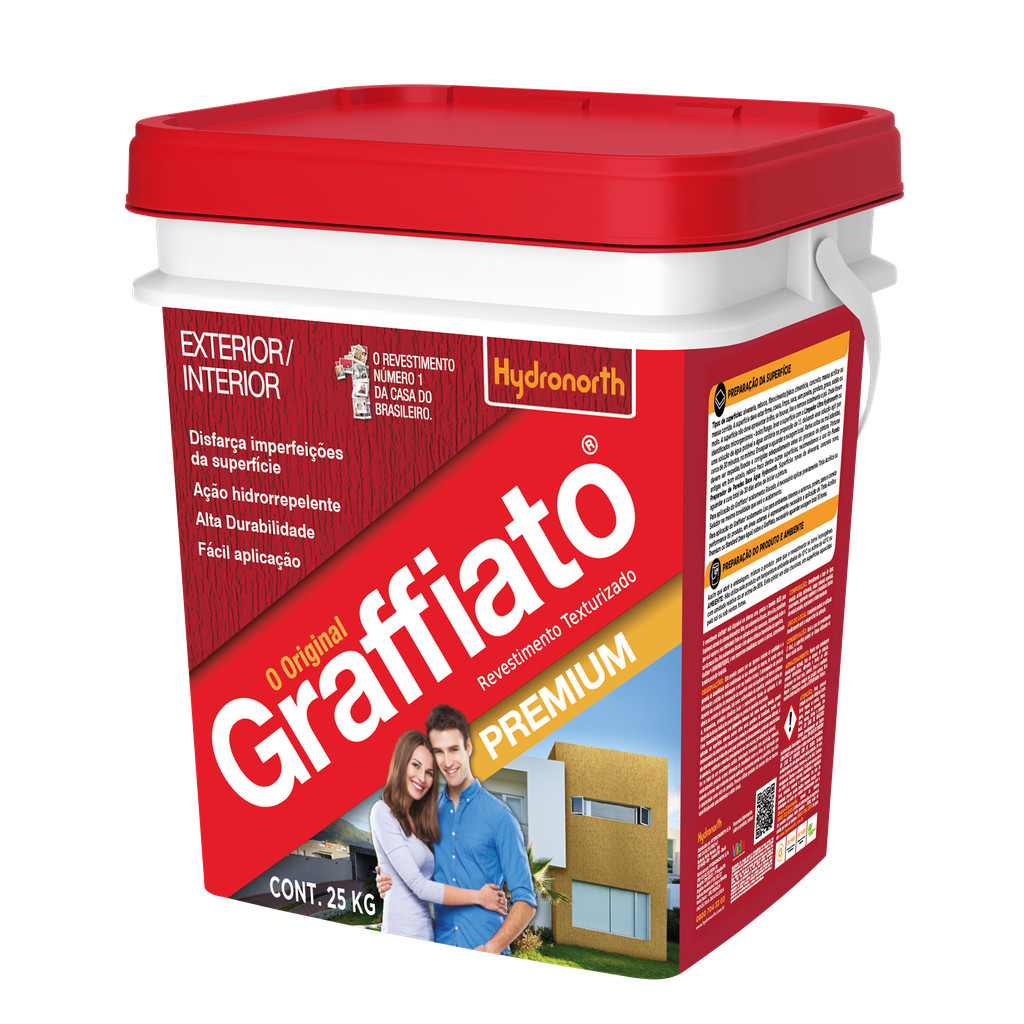 Textura Grafiato 25KG Interno Externo Antimofo Hidrorepelente Durabilidade Resis