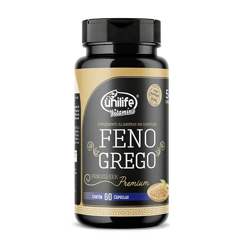 Feno Grego Premium 410mg 60 Cápsulas - Unilife em Oferta na Shopee