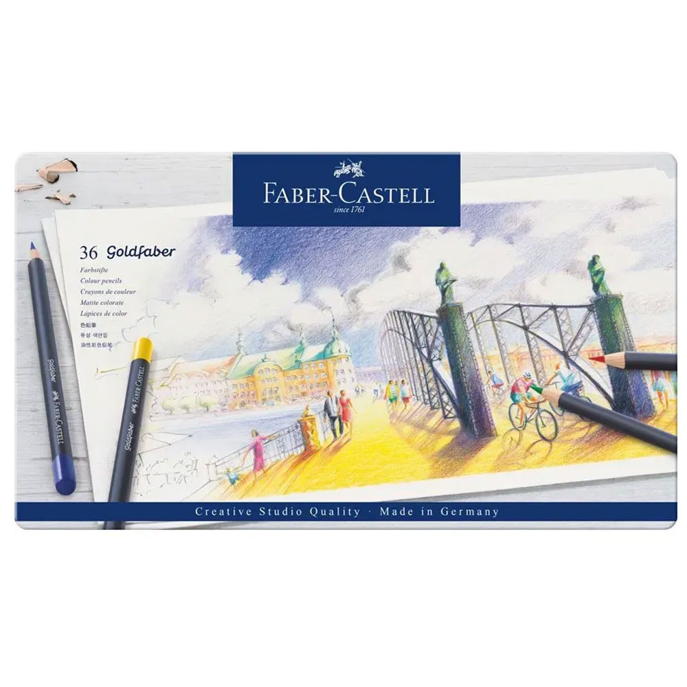 Lápis de cor GoldFaber 36 cores Metálicas 114736N Faber-Castell em Oferta na Shopee