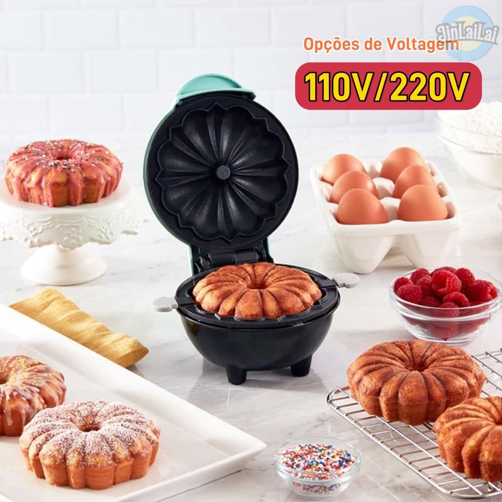 Mini Máquina De Assar Bolo Portátil Pronta Entrega Elétrica Portatil Forma De Fazer Bolinho110V/220V