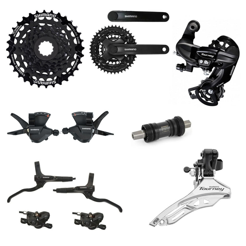 Kit Transmissão Shimano Tourney Ty K7 7v Bike Grupo Shimano
