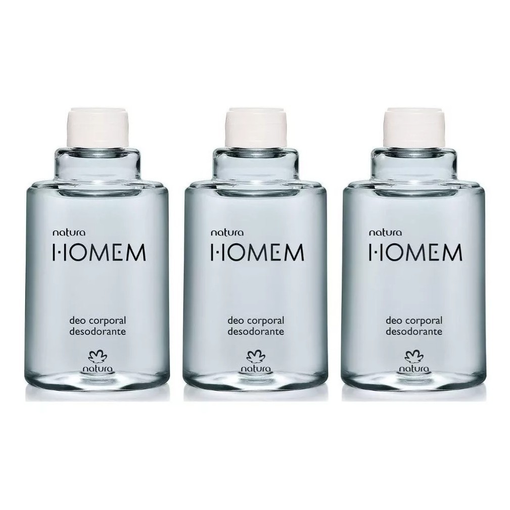 Natura Homem Desodorante Corporal Refil Kit com 3 - 100 ml cada