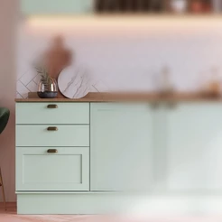 Balcão de Cozinha Genialflex Iluminata 3g Sem Tampo Hortelã