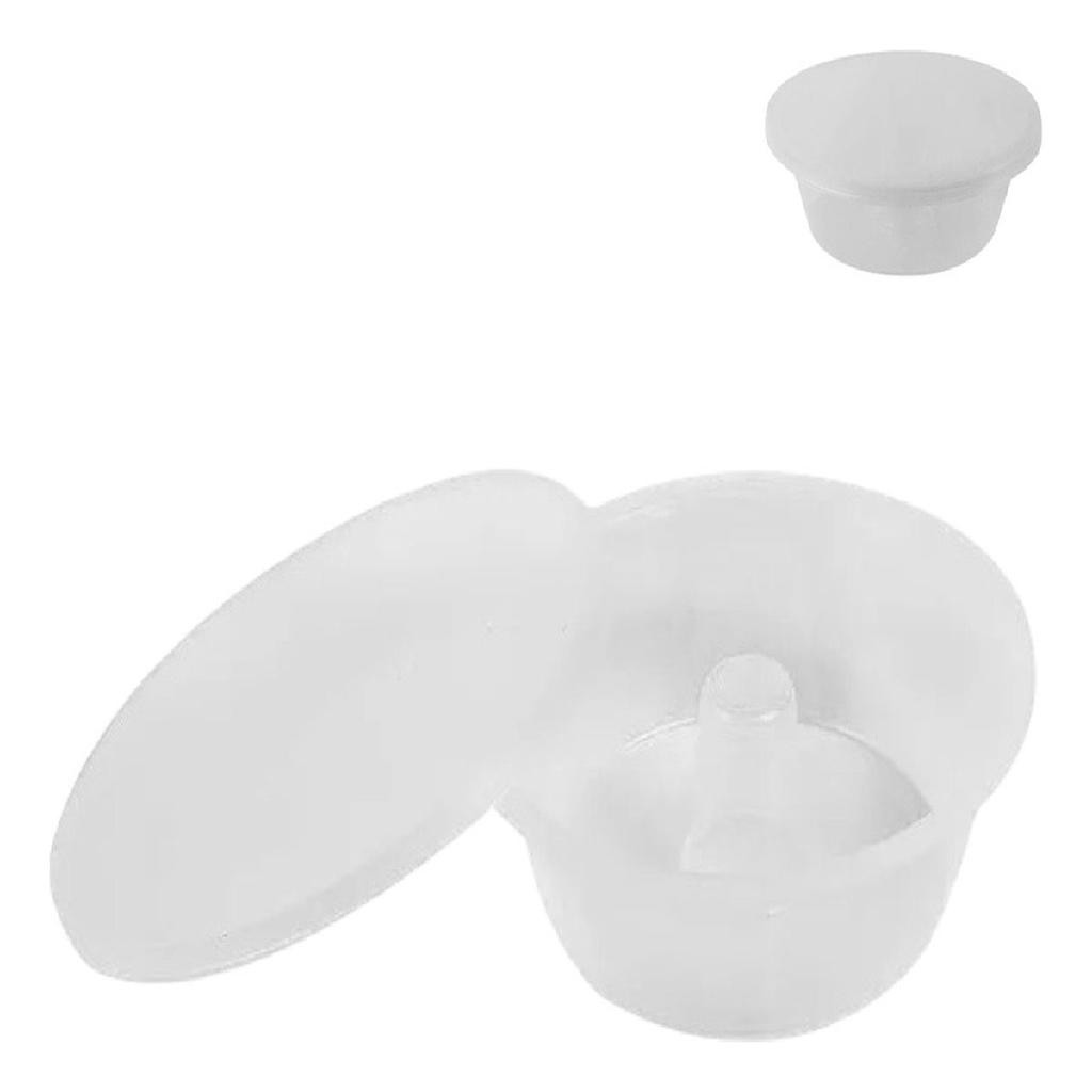 Kit 30x Forma Mini Pudim Forneável 90ml Plástico C Tampa