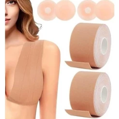ANA1108 KIT 10Pcs Sutiã Rolo Adesivo Levanta Peito Seio Fita Boob Up Invisível