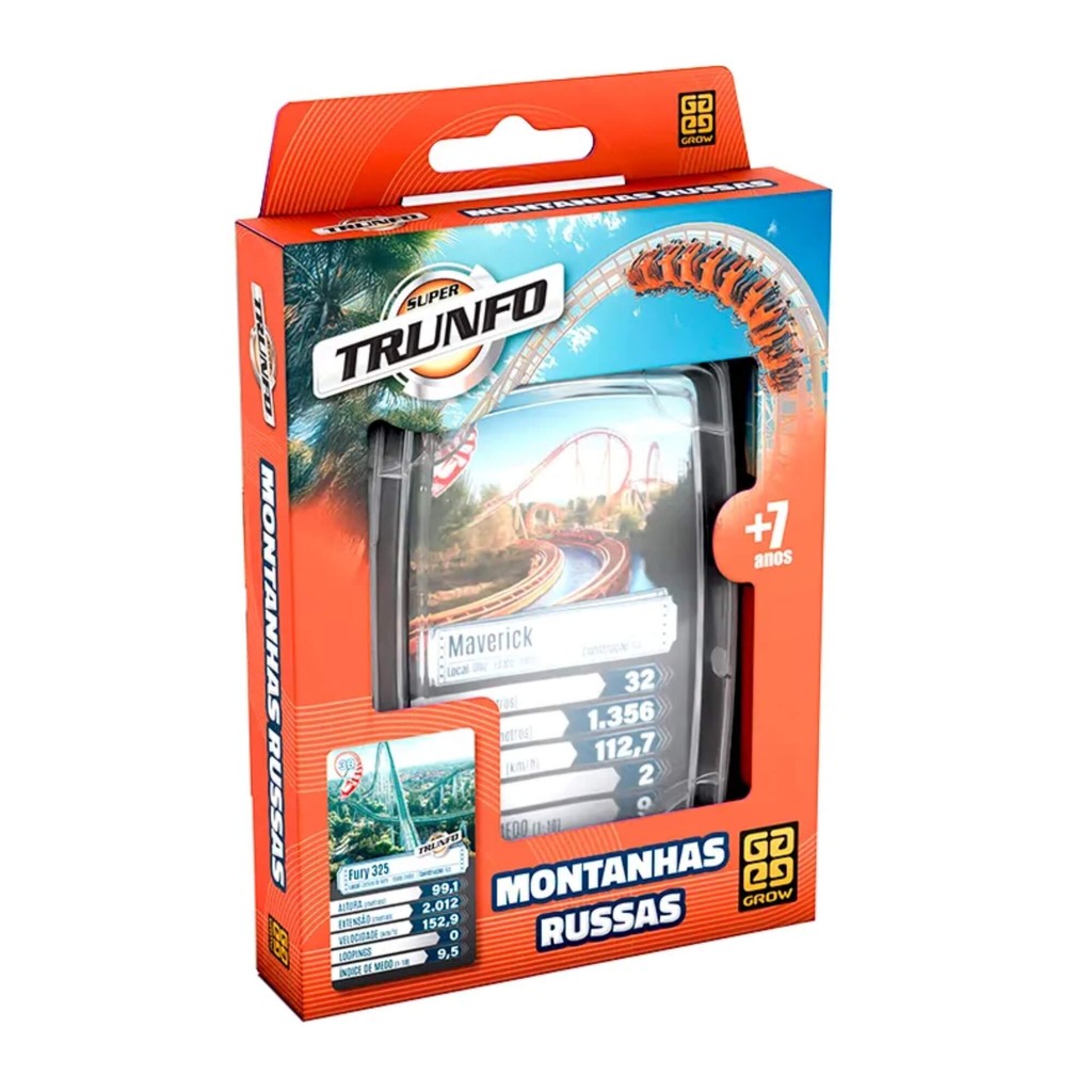 Brinquedo Infantil Jogo de Cartas Super Trunfo Montanhas Russas Grow - 04819 em Oferta na Shopee
