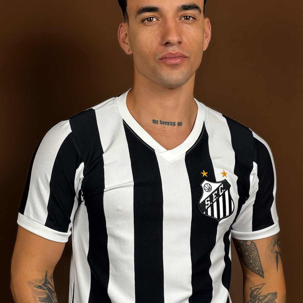 Camisa Santos Retrô 1984 Listrada Masculina Oficial