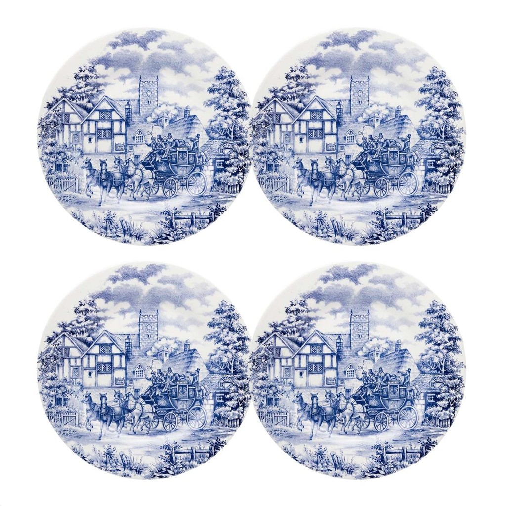 Jogo de 4 Pratos Rasos 26 Cm Donna Cena Inglesa em Oferta na Shopee