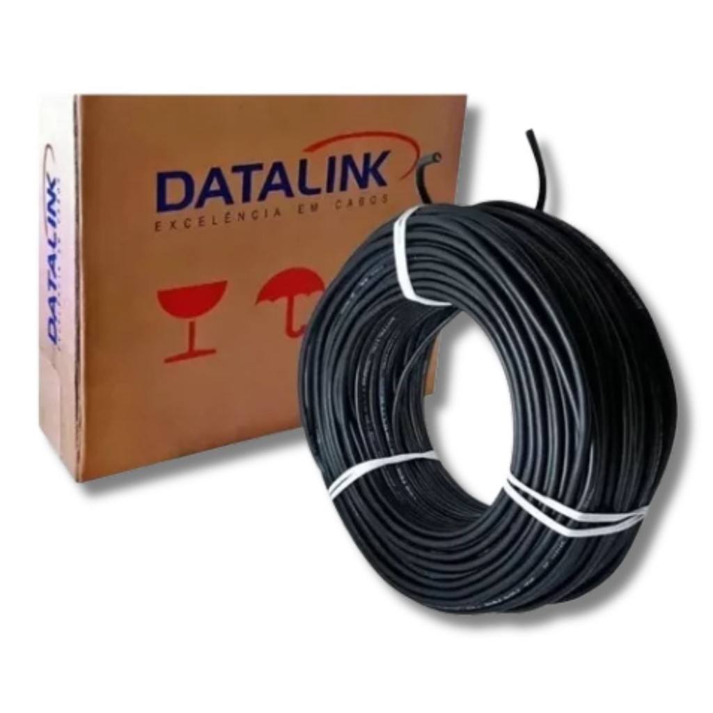 Rolo com 50 Metros de Cabo XLR Microfone Balanceado Datalink Rck Audio