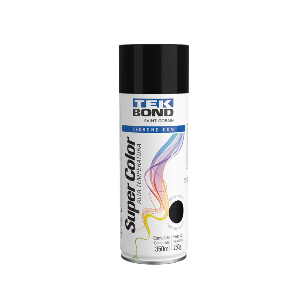 Tinta Spray Super Color Alta Temperatura Várias Cores 350ml Tekbond