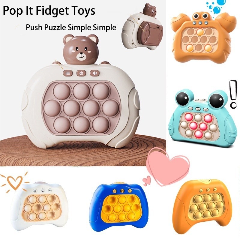 Jogo Pop It Eletrônico Game Sensorial Fidget Toys Push Bubbles Console I Antil Interativo Brinquedo Alívio ! — R$ 114,91 em Shopee