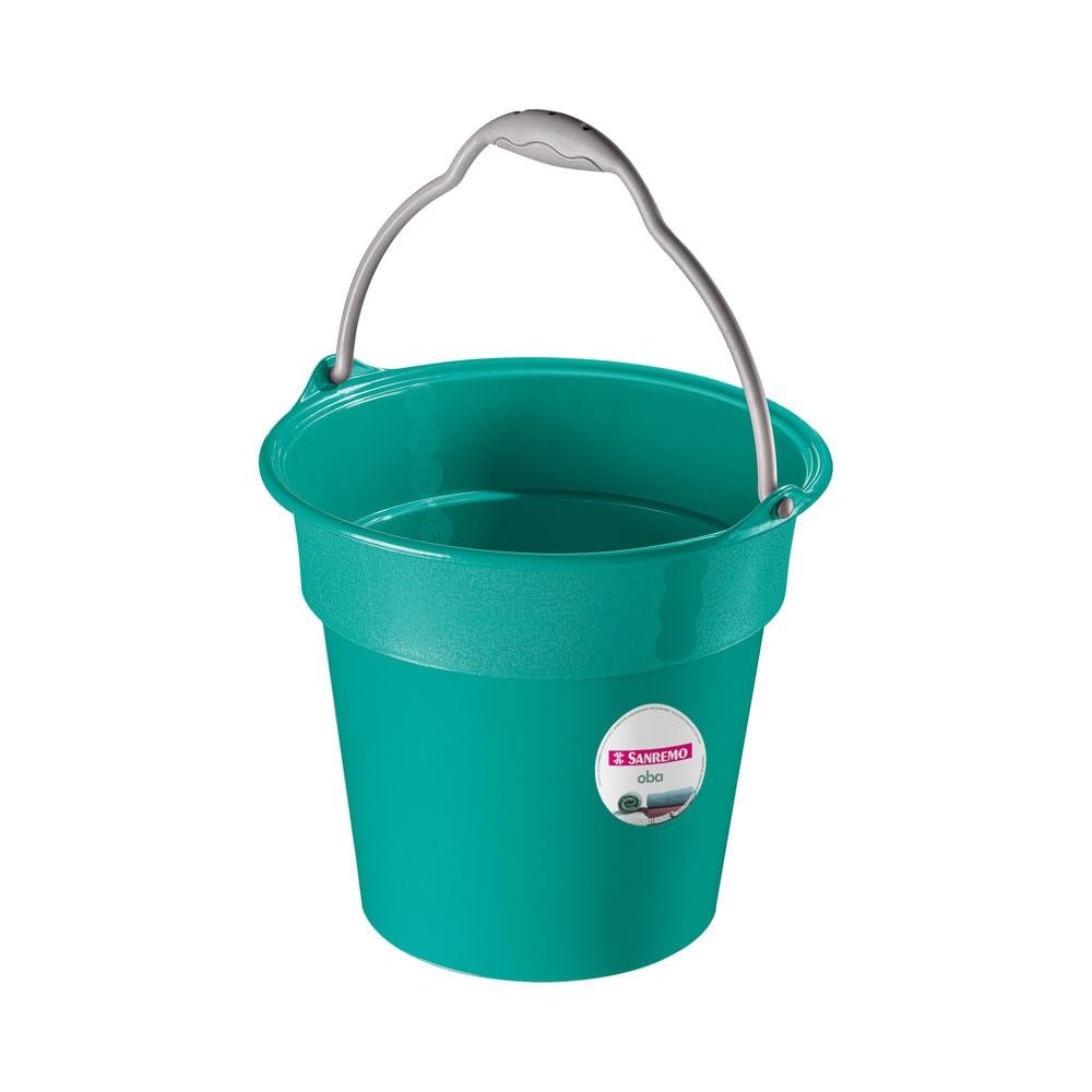 Balde Plástico Verde com Alça 15L Oba Sanremo em Oferta na Shopee