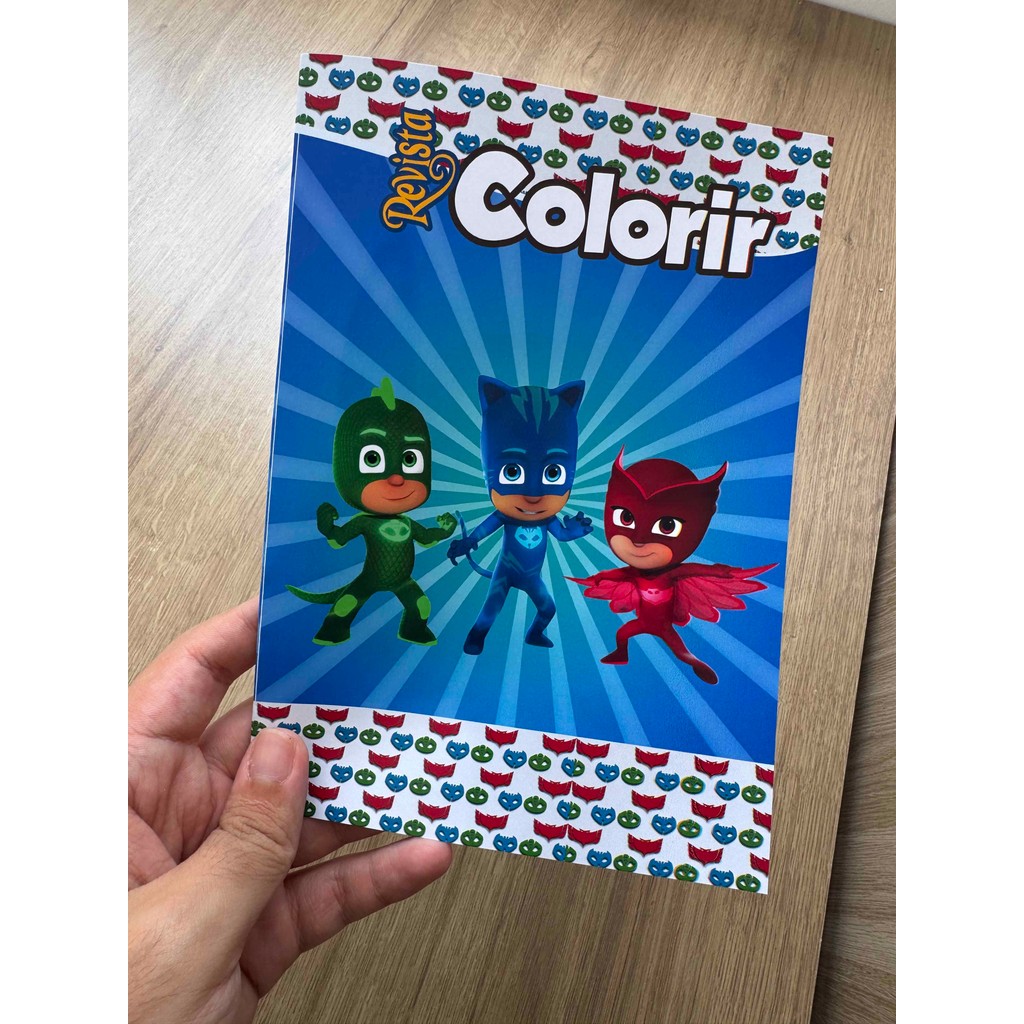 ( ENVIO IMEDIATO ) - Revista (livro) colorir pjmask pj mask maks  revistinha livrinho pintar lembrancinha festa