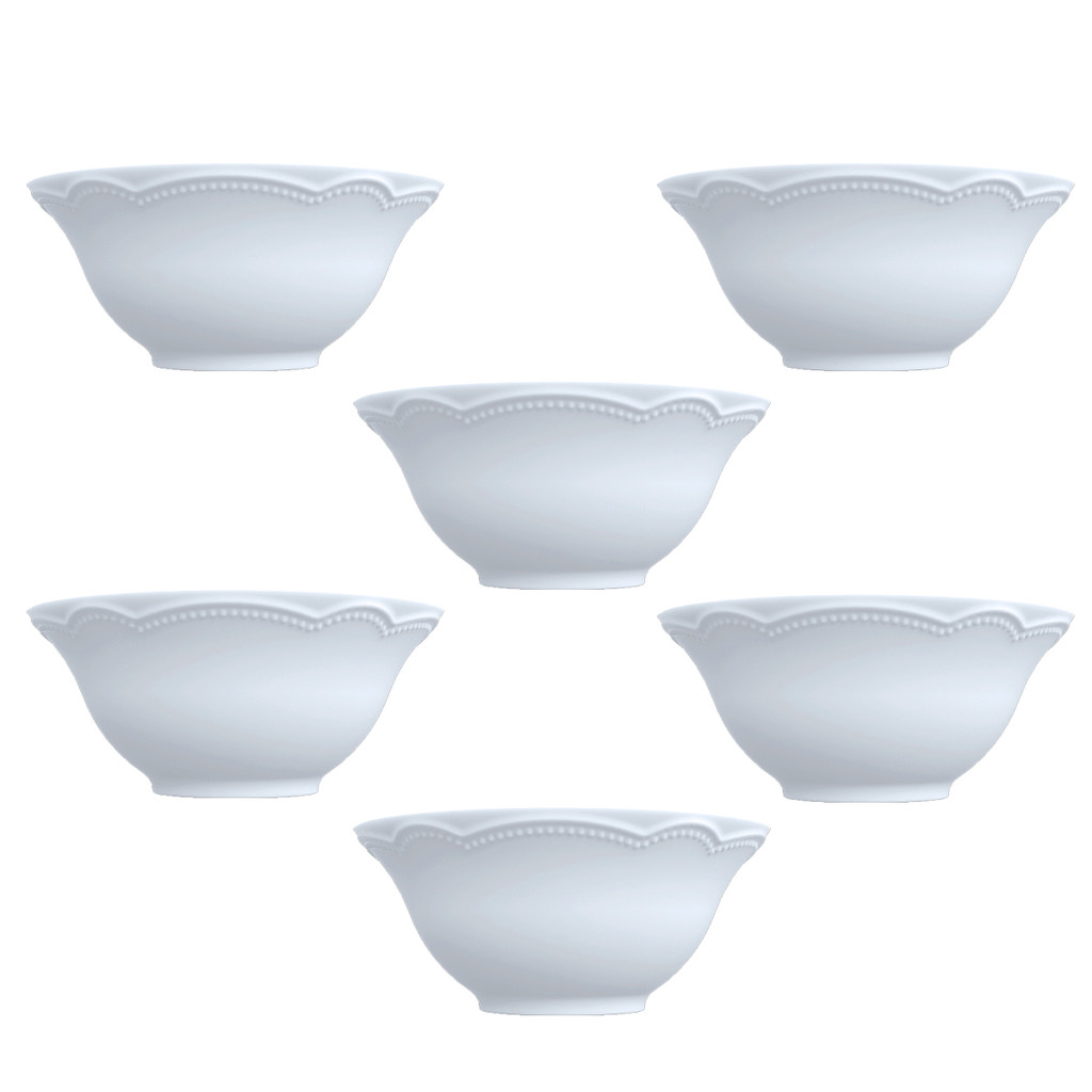 Jogo 6 Bowls Tigela Cottage Porcelana Germer Sopa Sobremesa