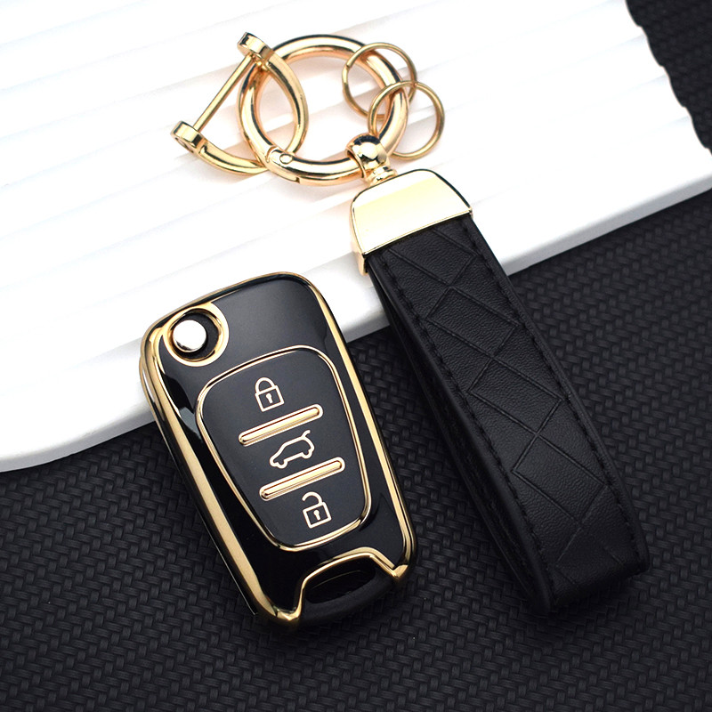 TPU Escudo Fob Para Kia Rio K7 K5 Sportage Sorento Hyundai I20 I30 Elantra Azera Veracruz Veloster Carro Dobrável Caso C