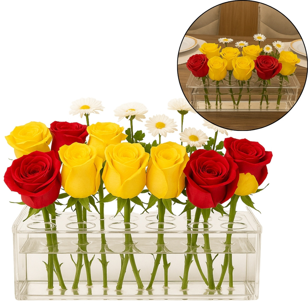 Vaso Flores Arranjo Acrilico Centro De Mesa Festa Casamento Expositor Flor Decoração Moderna Suporte Rosas Floral Evento
