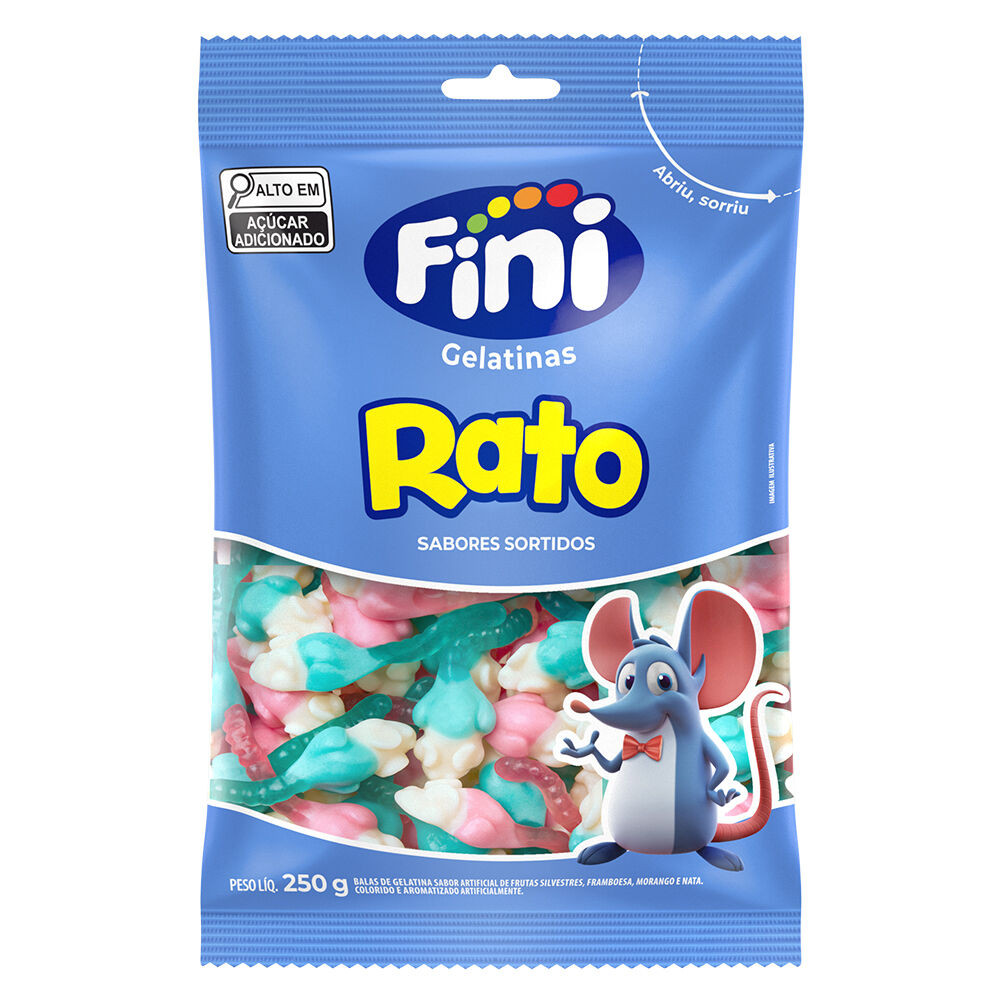 Bala Gelatina Fini Rato Sortido 250g - Food & Beverages