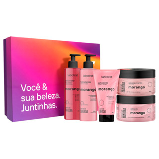 Kit Cuidado Rosto E Corpo Hidrata Esfolia Morango Labotrat em Oferta na Shopee