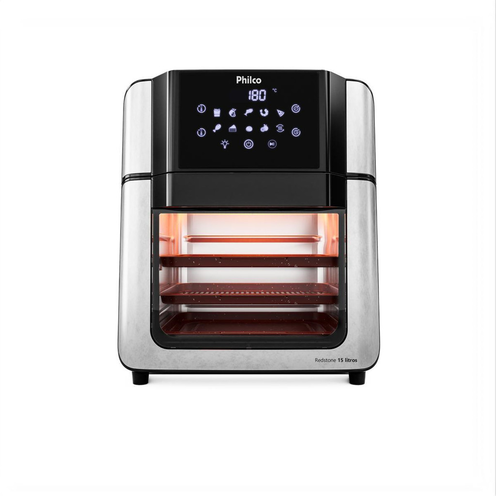 Fritadeira Air Fryer Philco PAF15A 15L Painel Digital Cesto 5.5L 1900W