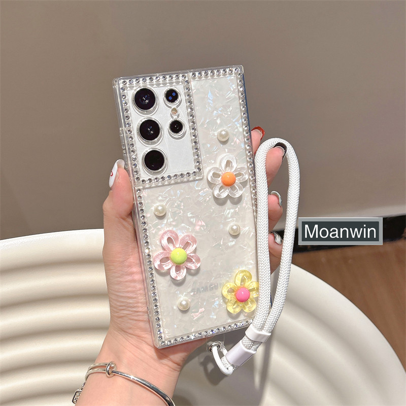 Capa De Telefone Pulseira Para Samsung S25 , S24 , S23 , S22 , Ultra Plus , S21 FE , A13 , A14 , A15 , A16 , A52 , A53 ,