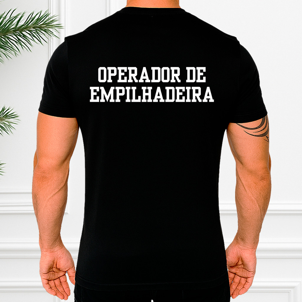 Camiseta Masculina Uniforme de Trabalho Profissões Fábrica Indústria Operador Empilhadeira Algodão em Oferta na Shopee