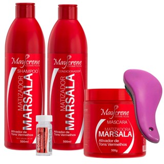 Matizador Vermelhos com Ampola Vitamina de Cabelo Recuperação dos fios em Oferta na Shopee