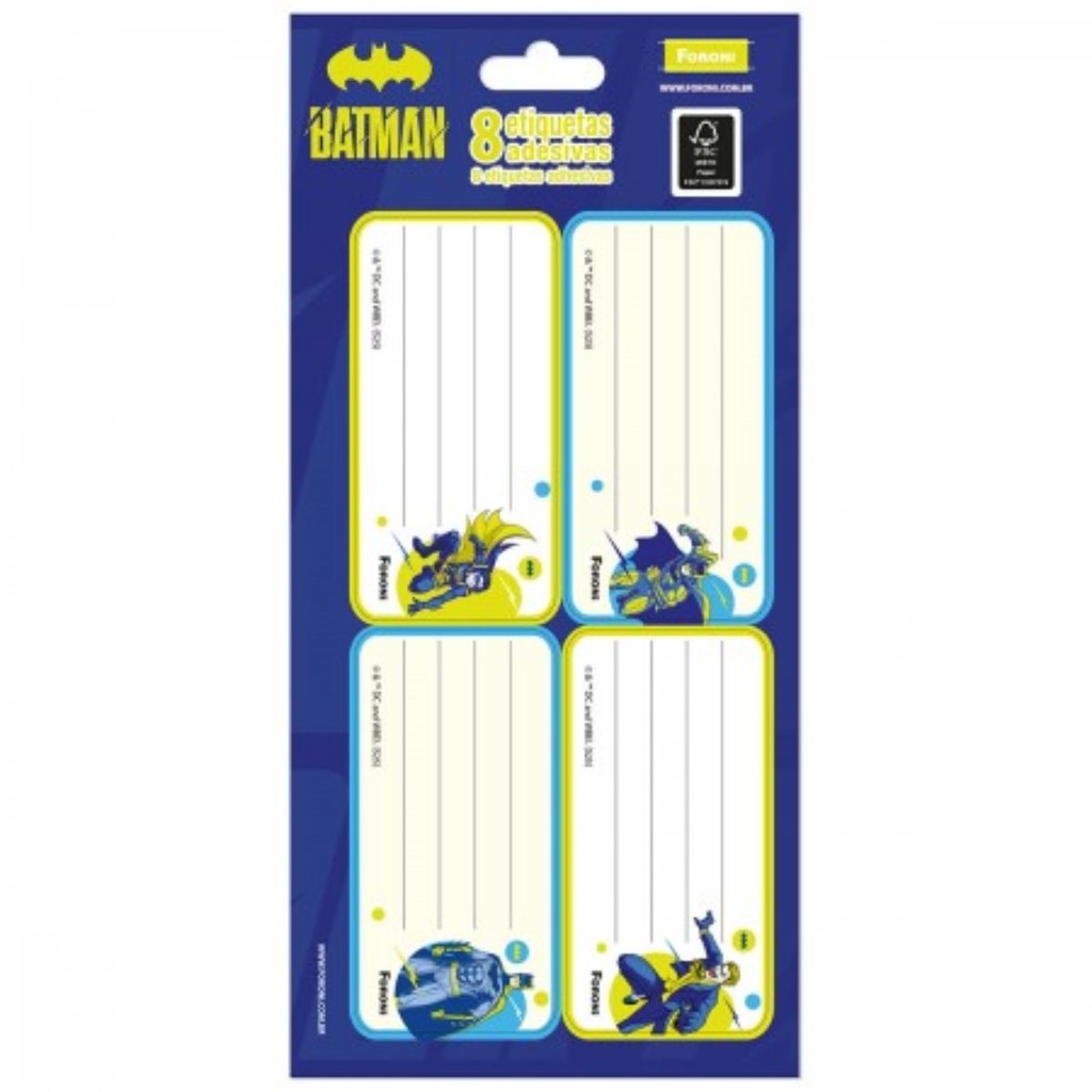Etiqueta Escolar do Batman: Onde Comprar | BuscaProdutos