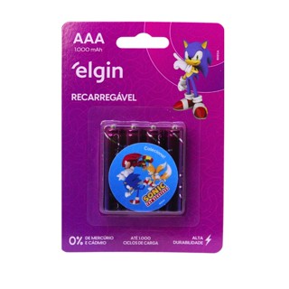 Pilha Recarregável Aaa Palito 1000mah Elgin Blister C/4 Unid em Oferta na Shopee