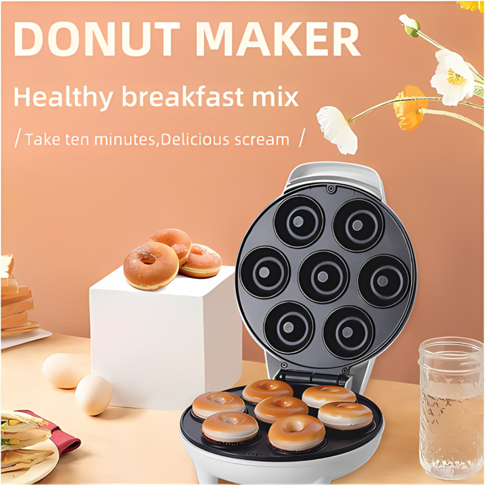 Máquina de Donuts 7 FUROS Rosquinhas Culinária Confeitaria Voltagem 110v volts