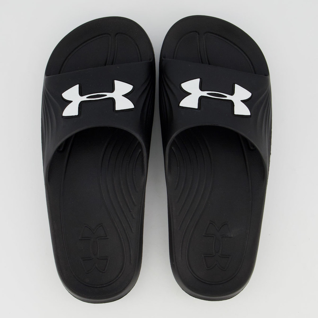 Chinelo Under Armour Core 2 Preto e Branco - Men Shoes