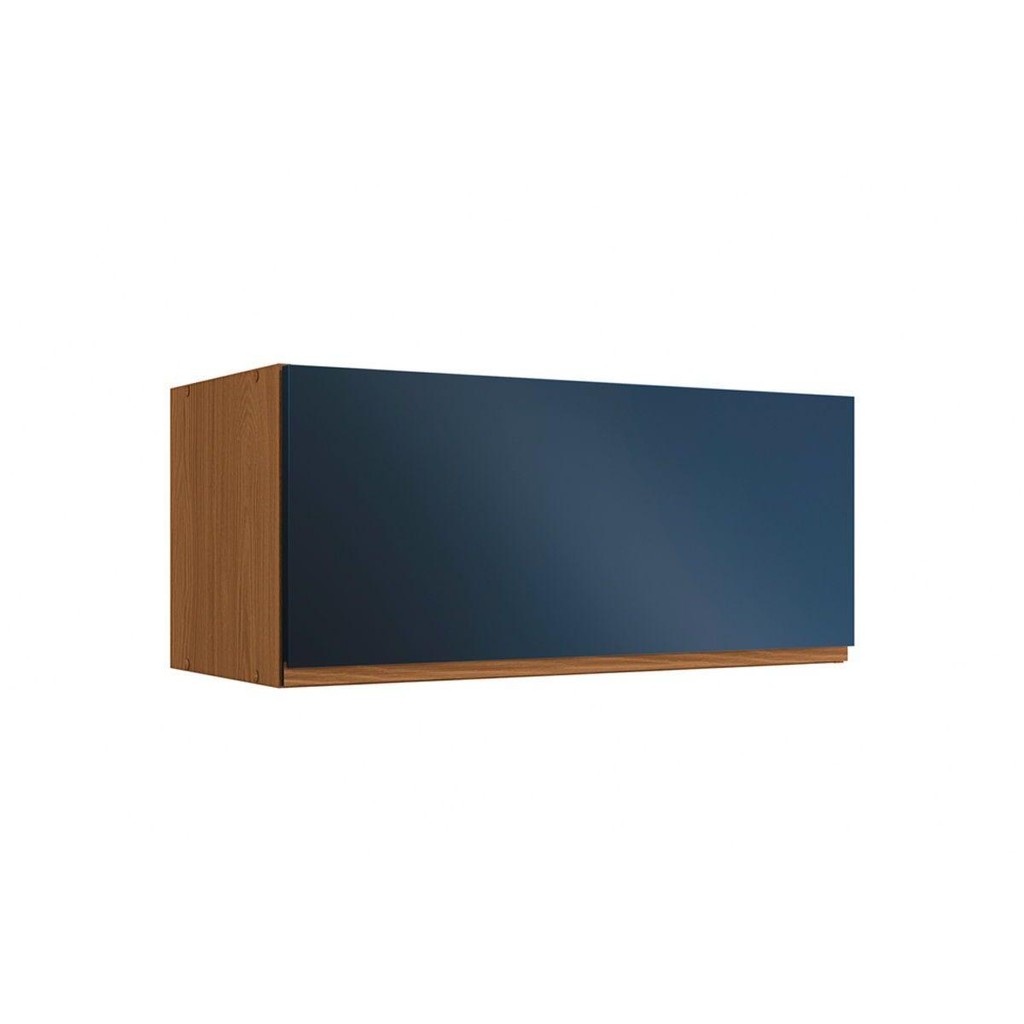 Armário Aéreo p/ Cozinha Ciela R648 c/ 1 Porta Basculante 80cm Canela/Azul Profundo - Kappesberg em Oferta na Shopee
