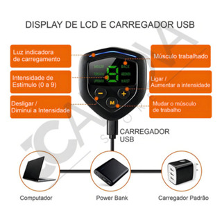 Estimulador Abdominal Abs Pro Tonificador Muscular Ems USB em Oferta na Shopee
