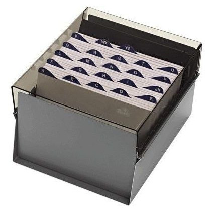 Fichario 6x9 de mesa com indice abecedario acrimet 924 fume em Oferta na Shopee