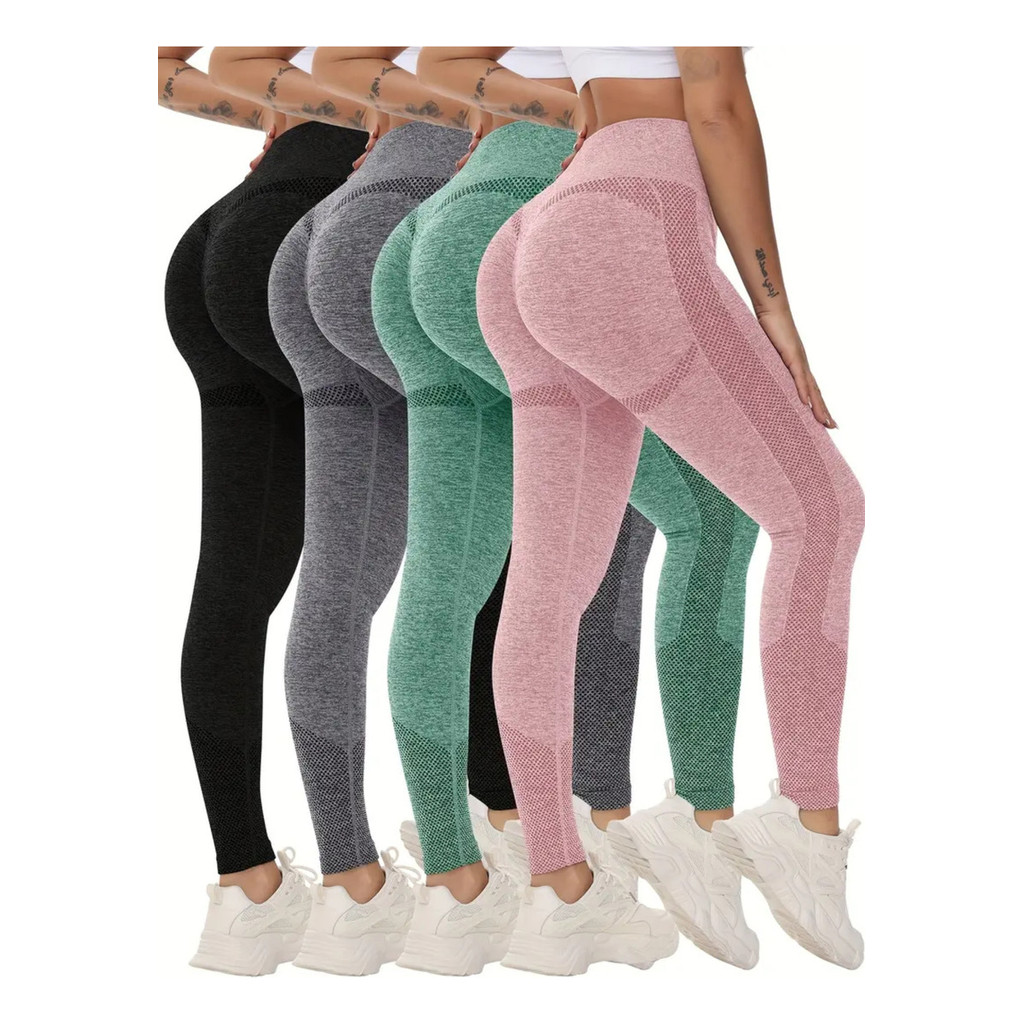Kit 4 Calça Legging Empina Levanta Bumbum Fitness Academia em Oferta na Shopee