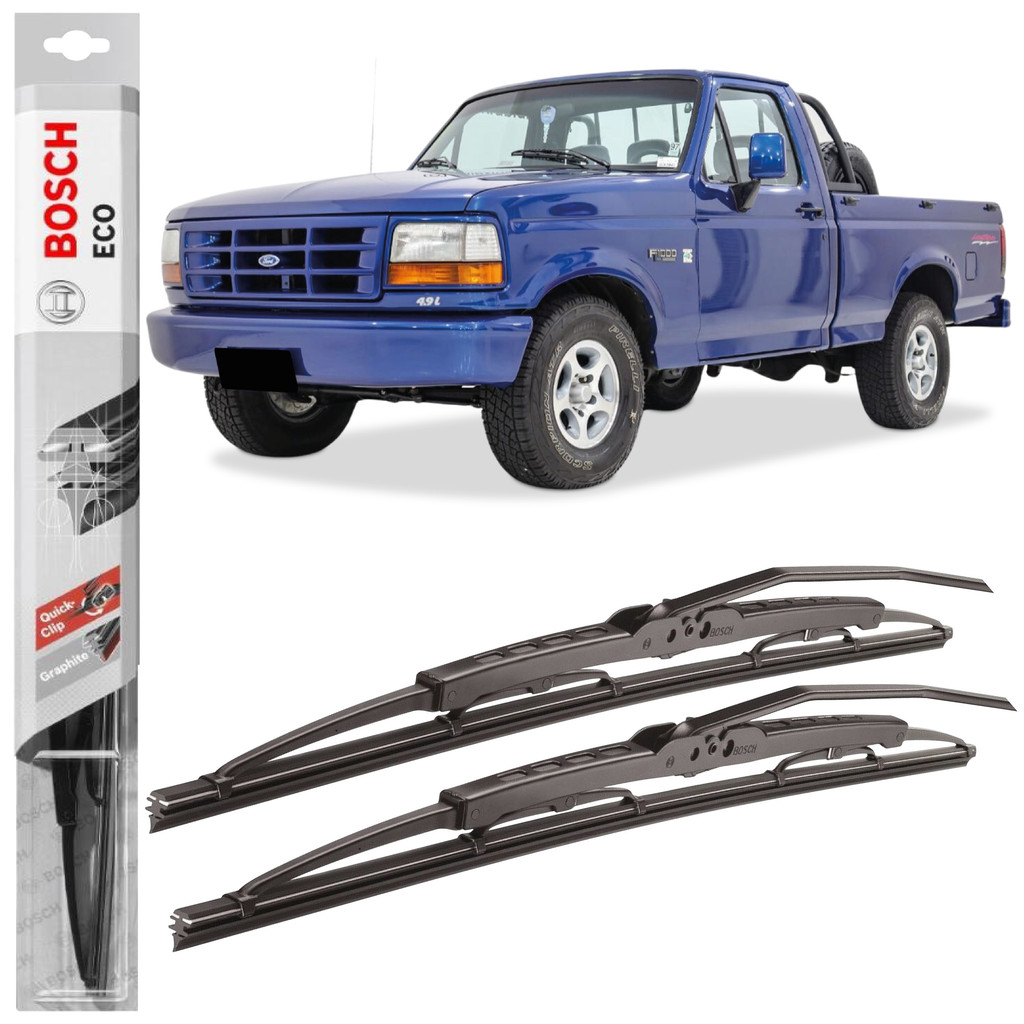 Par Palheta Limpador Bosch ECO Para Ford F1000 1992 A 1998