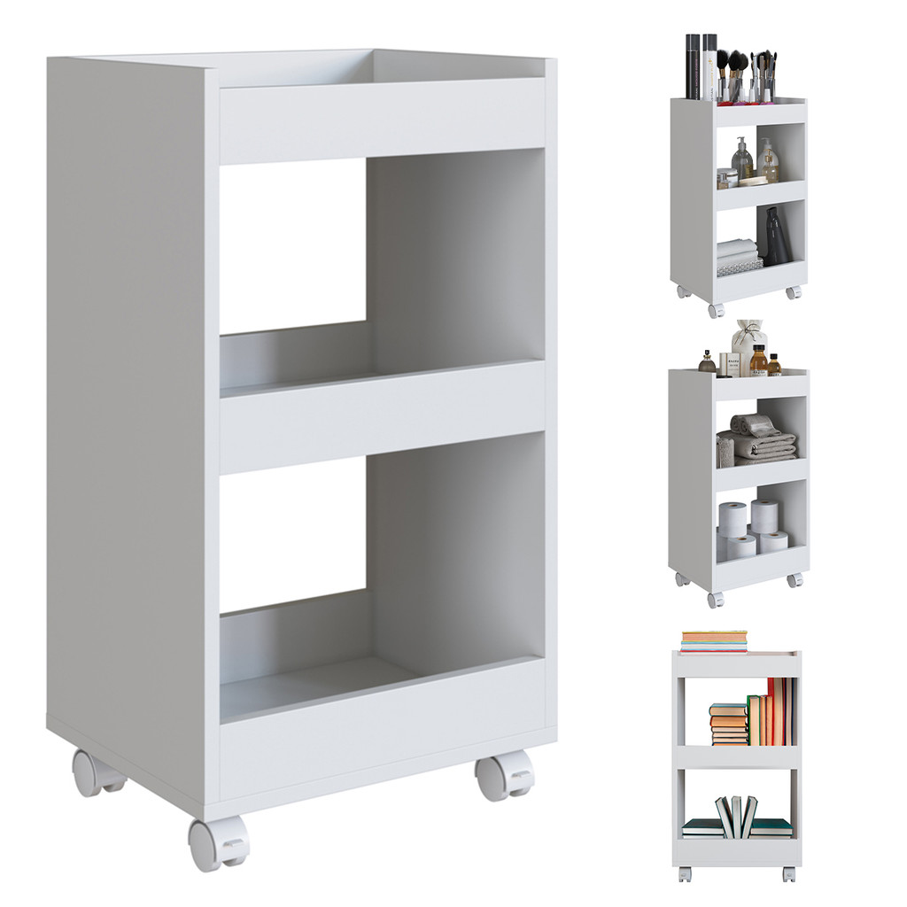 Aparador De Buffet Compacto Com Rodinhas Cozinha Multiuso