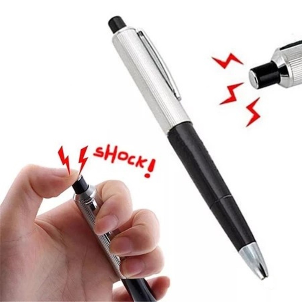 Caneta De Choque Pegadinha Shocking Pen Engraçada Pegadinha 