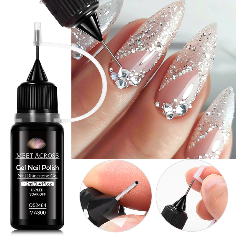 Conheça Através 12ml Cola De Strass Para Unhas Gel Super Forte Decoração 3D De Charme De