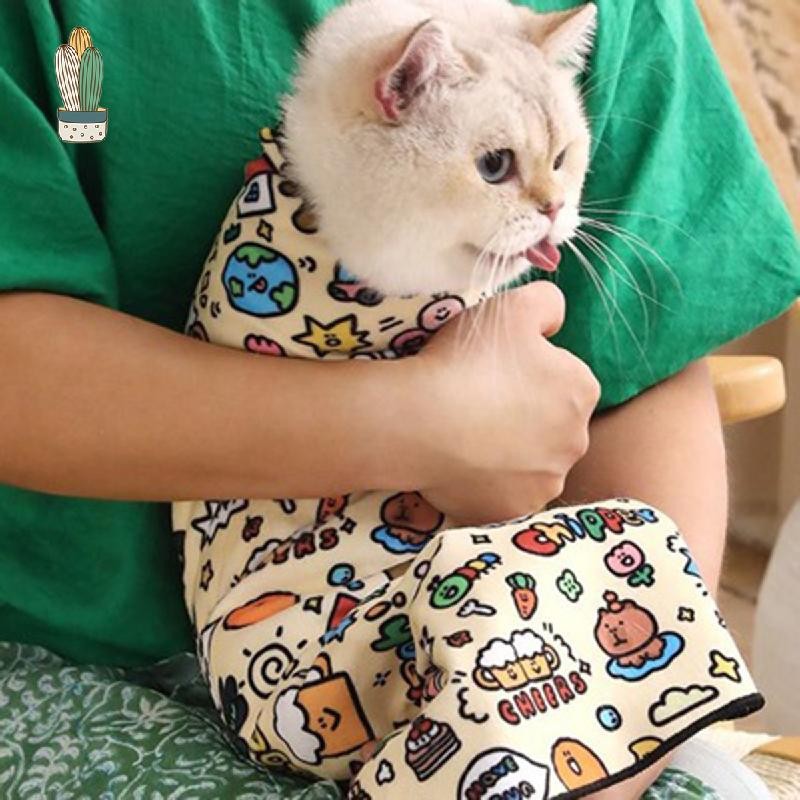 Envoltório Para Cuidados Com Gatos , Rede Autoadesiva Calmante Anti-Arranhões E Fuga Contenção De Remédios , Recorte De em Oferta na Shopee